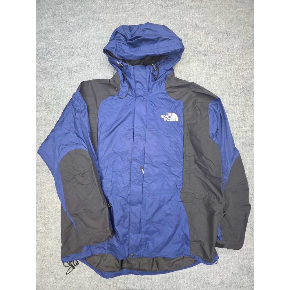 The North Face Gore-Tex Hooded Jacket Men's XXL Blue Black Waterproof Shell